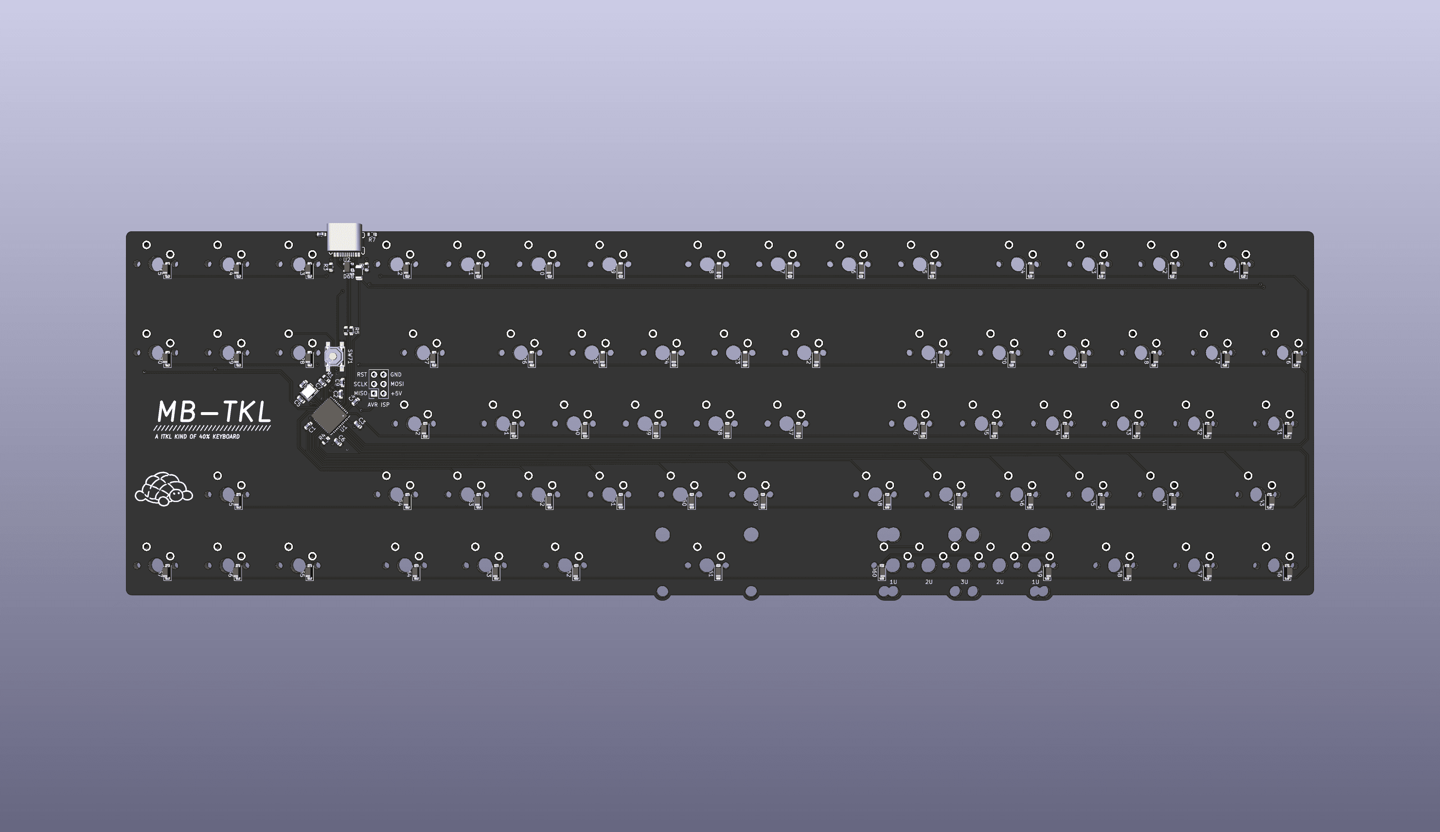 MB-TKL PCB Bottom